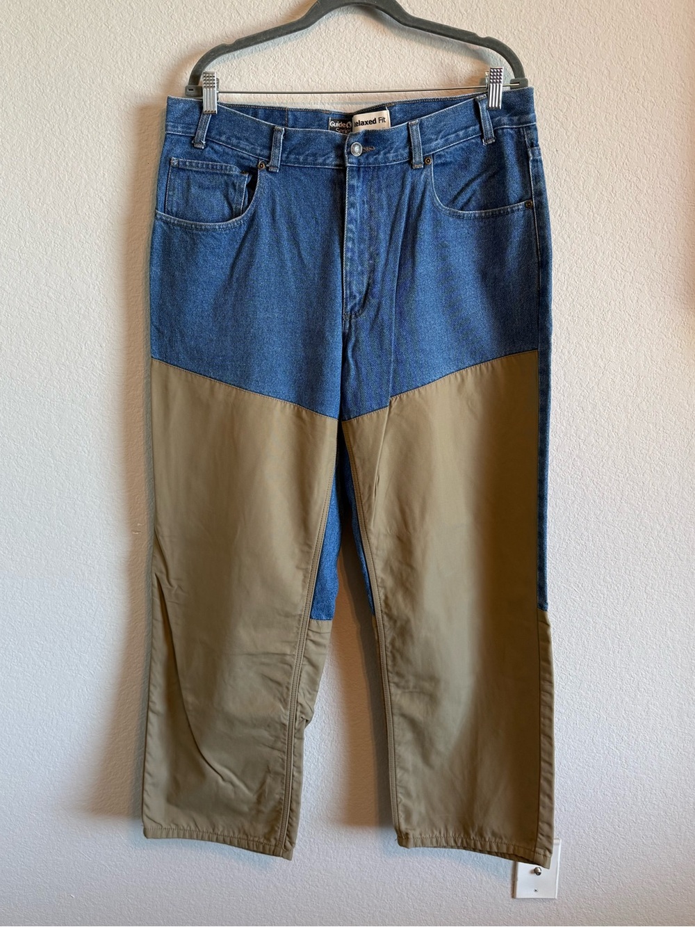 Guide Series Relaxed Fit Hunting Pants Canvas Brush Guard Blue Jeans Sz 36 x 30